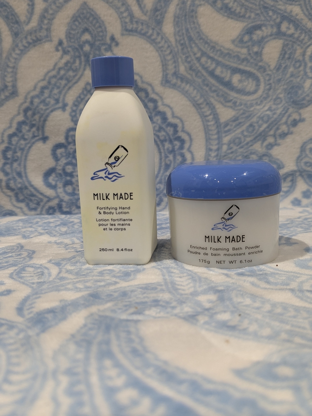 Foaming Milk Bath Powder & Fortifying Hand & Body Lotion